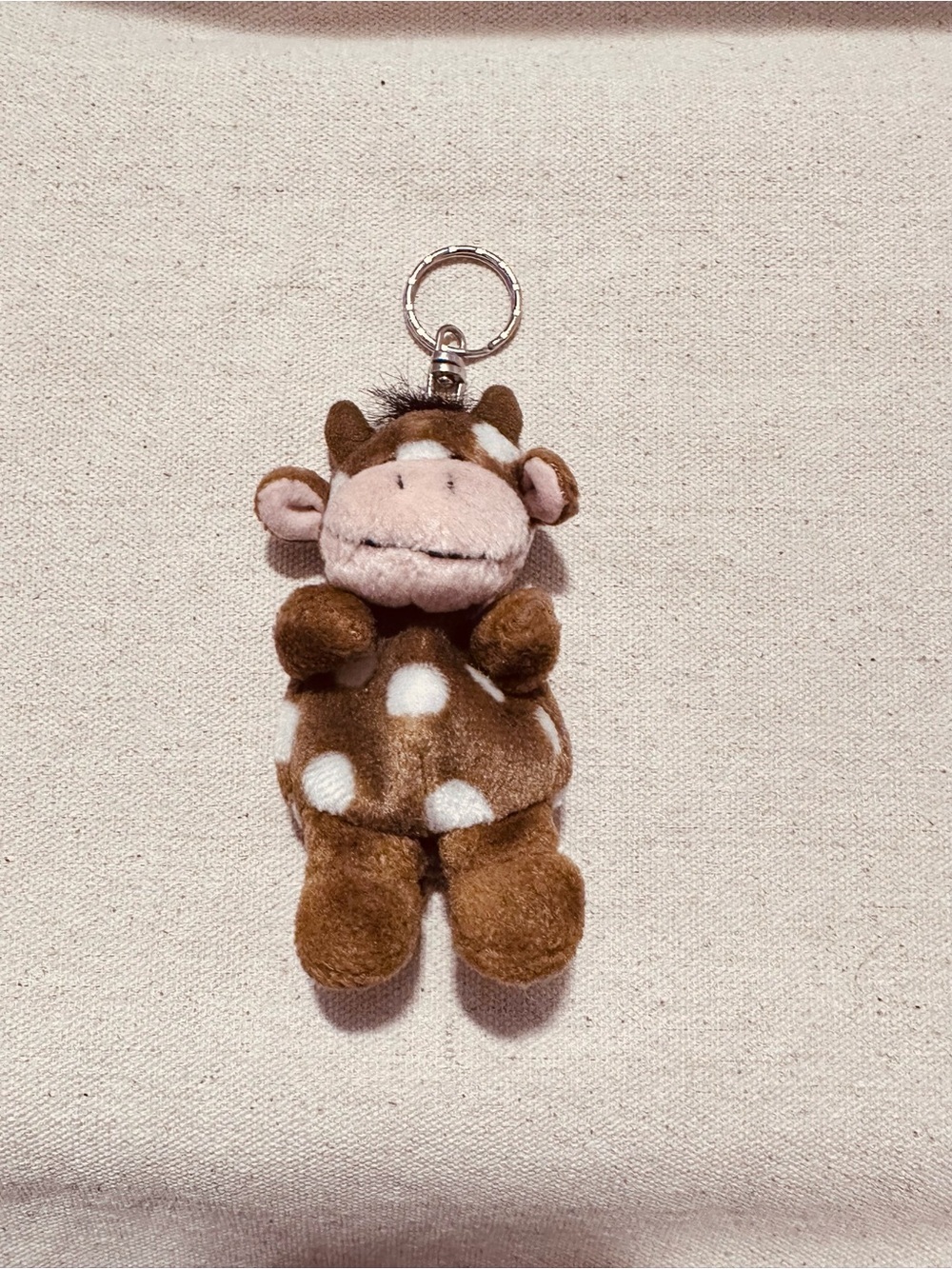 Nici | Charm/Keychain | Plush Cow Charm/Keychain Brown Polka Dot